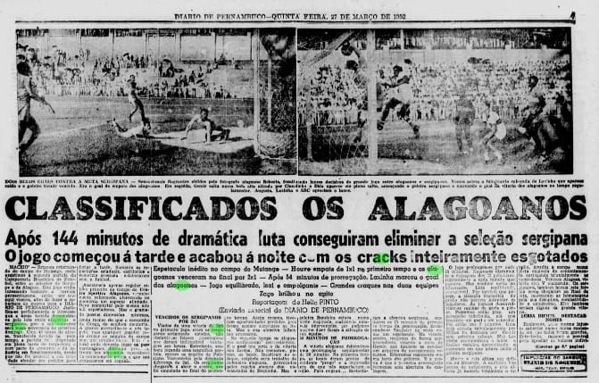 Alagoas x Sergipe 1952